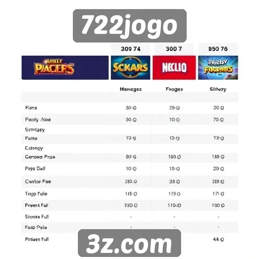 Comparativo de jogos disponíveis no 722jogo